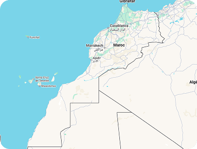 Carte des destinations